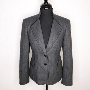 Strenesse Gabriele Strehle charcoal gray wool blazer size US 6
